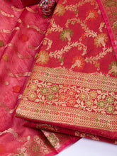 Woven Chanderi Unstitched Suit With Dupatta